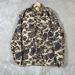 Vintage 80s Duck Camo M65 Field Jacket Mens Large Lined Duck Bay Military